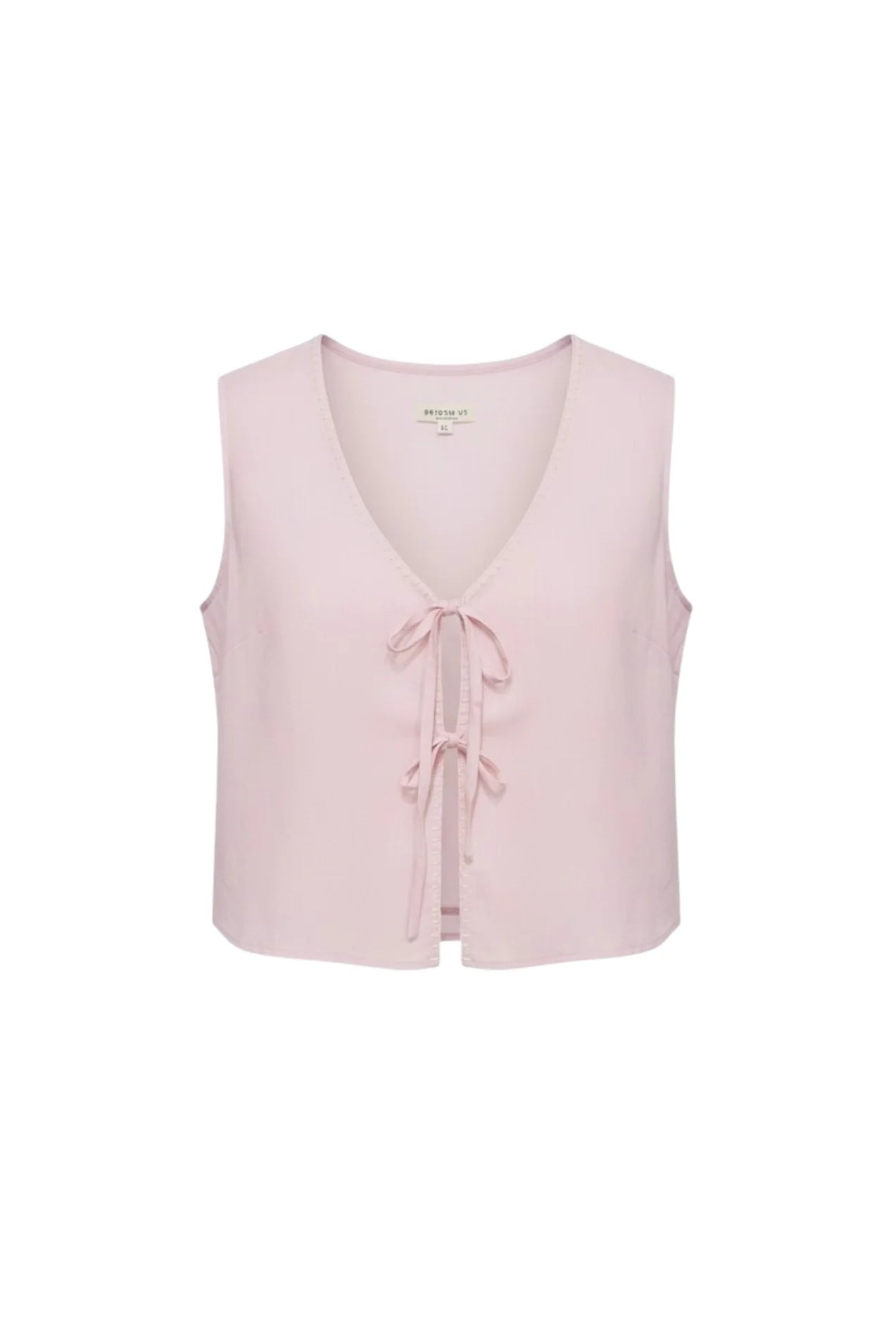 Earth Front Knot Top | Sustainable Everyday Women's Stylish Top – Womens Top on Brown Living™. SKU: W-KNOT-PNK-M1. Img 4.
