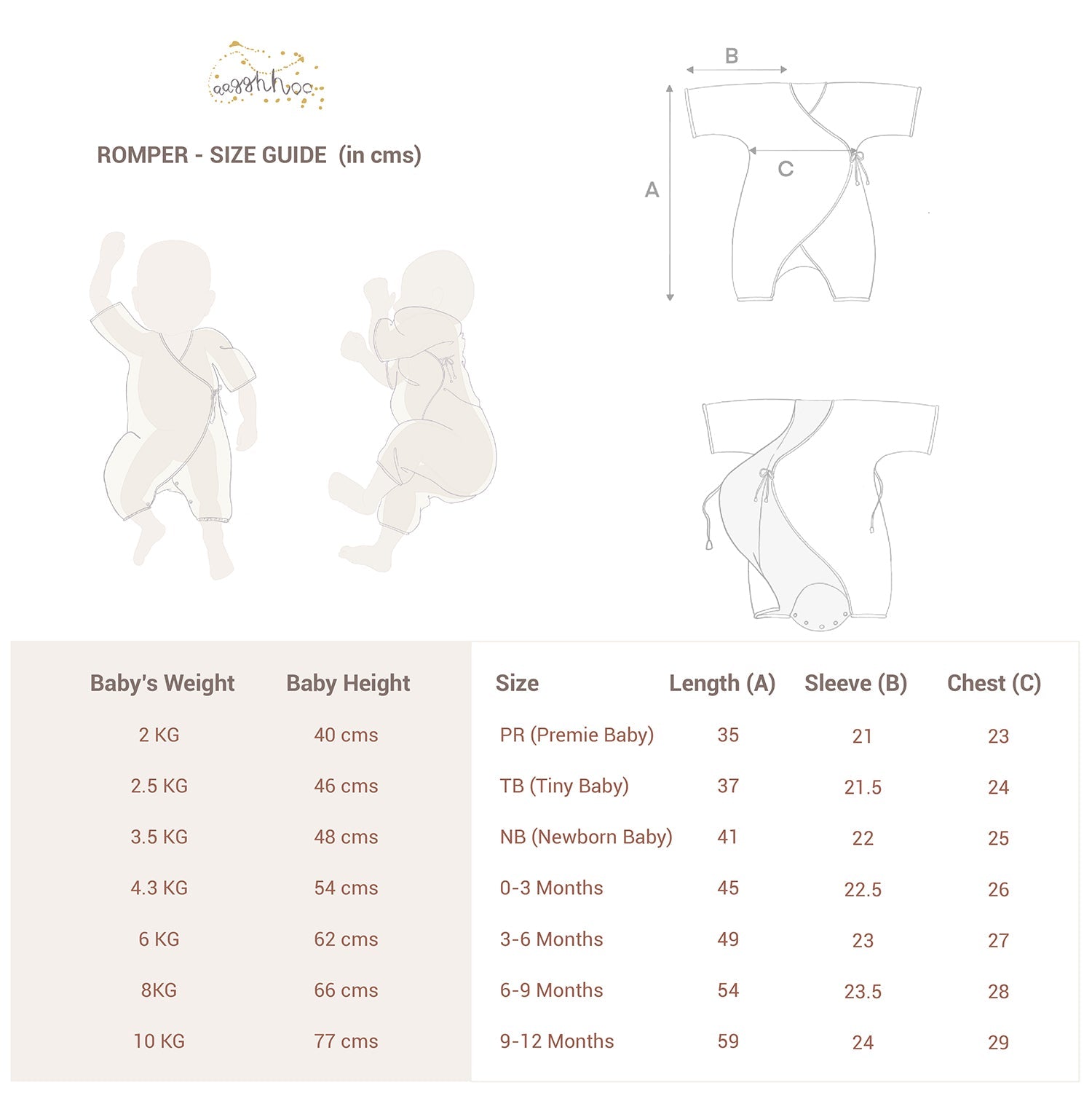 Earth Yellow Baby Romper – Kids Onesies on Brown Living™. SKU: AGHYKHROMNB. Img 4.