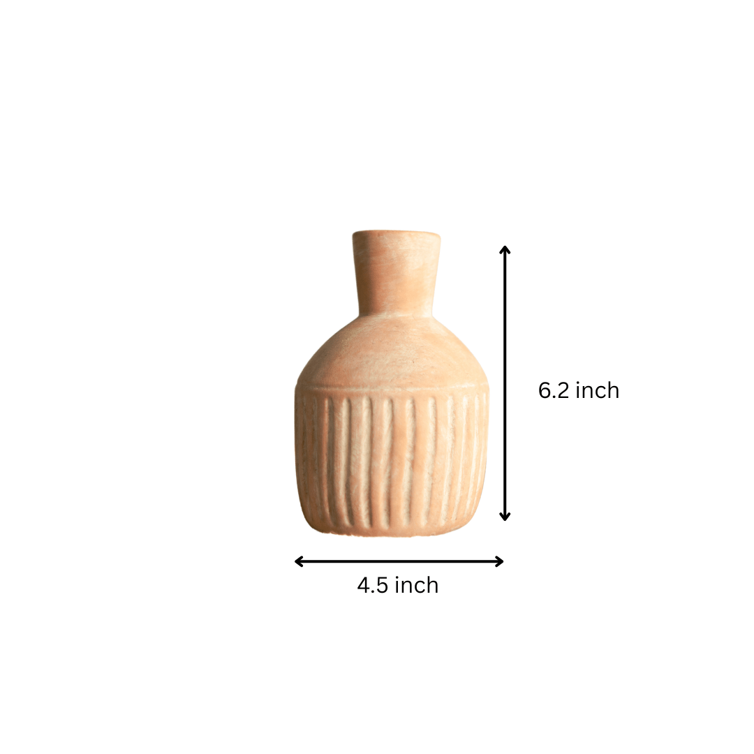 Earth's Embrace - Natural Rustic Flower Vase – Home Decor by ArteCasa available on Brown Living™. . SKU: V - 348. Img 2.