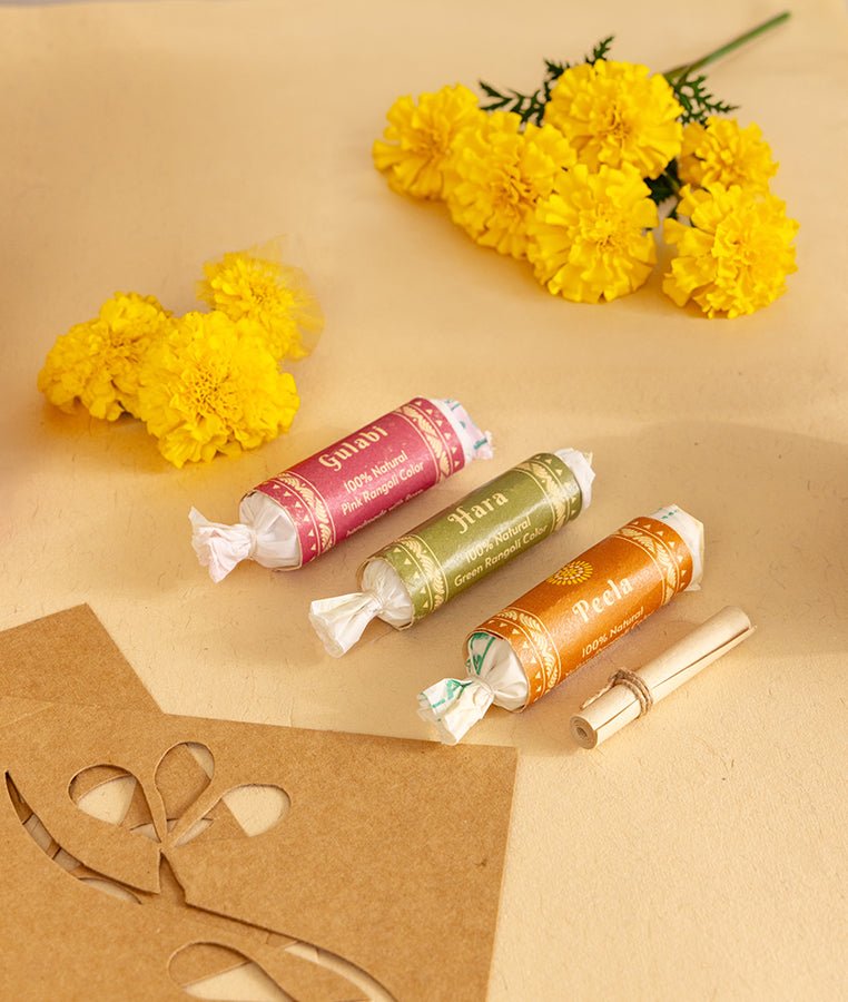 Earth's Own Rangoli Colors | Natural Rangoli Colors For Diwali – Home Decor on Brown Living™. SKU: Gul_Diwali_26_014. Img 8.