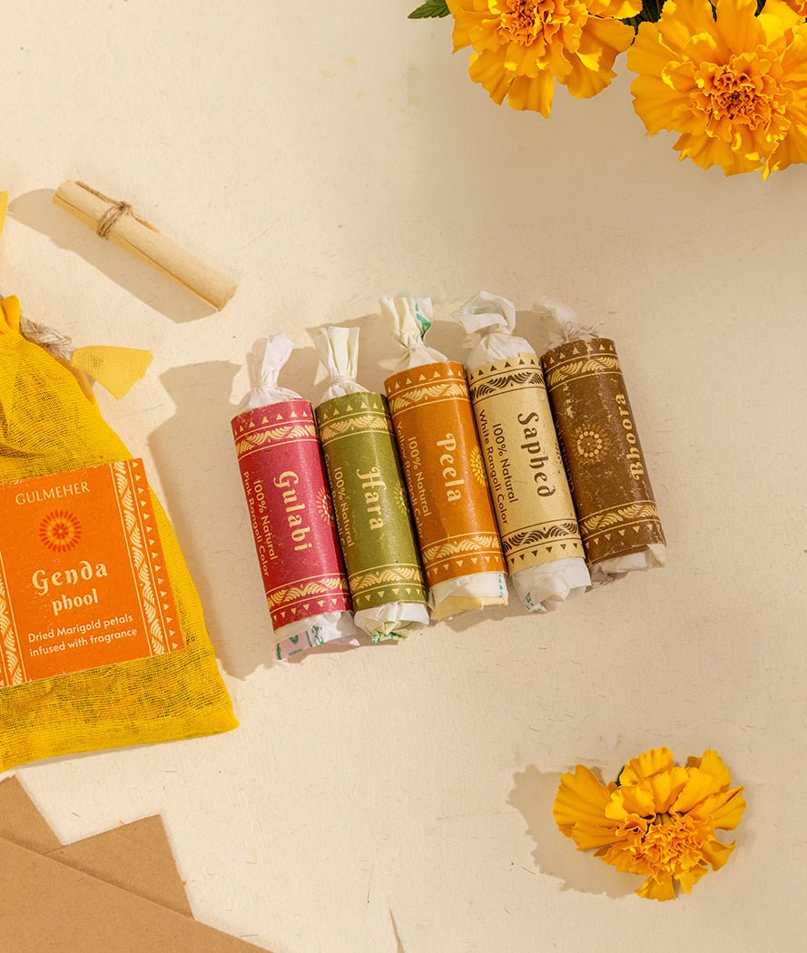 Earth's Own Rangoli Colors | Natural Rangoli Colors For Diwali – Home Decor on Brown Living™. SKU: Gul_Diwali_26_014. Img 5.