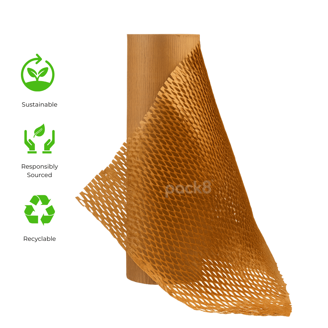 Eco - friendly Honeycomb HexCush Paper Bubble Wrap | 100M X 15" – Packing Materials on Brown Living™. SKU: NF-VZVL-7PUF544. Img 5.