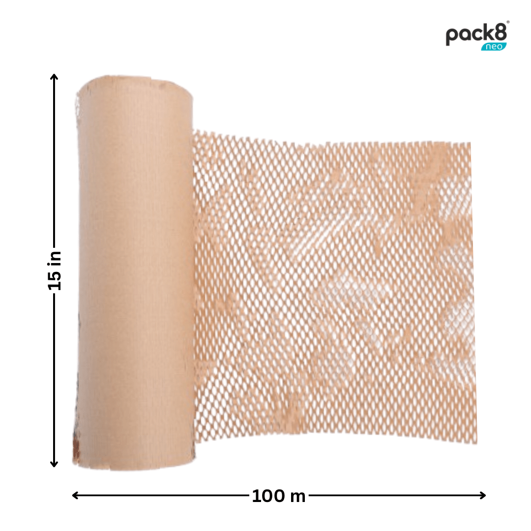 Eco - friendly Honeycomb Paper Bubble Wrap | 100M X 15" – Packing Materials on Brown Living™. SKU: NF-VZVL-7PUF2511. Img 5.