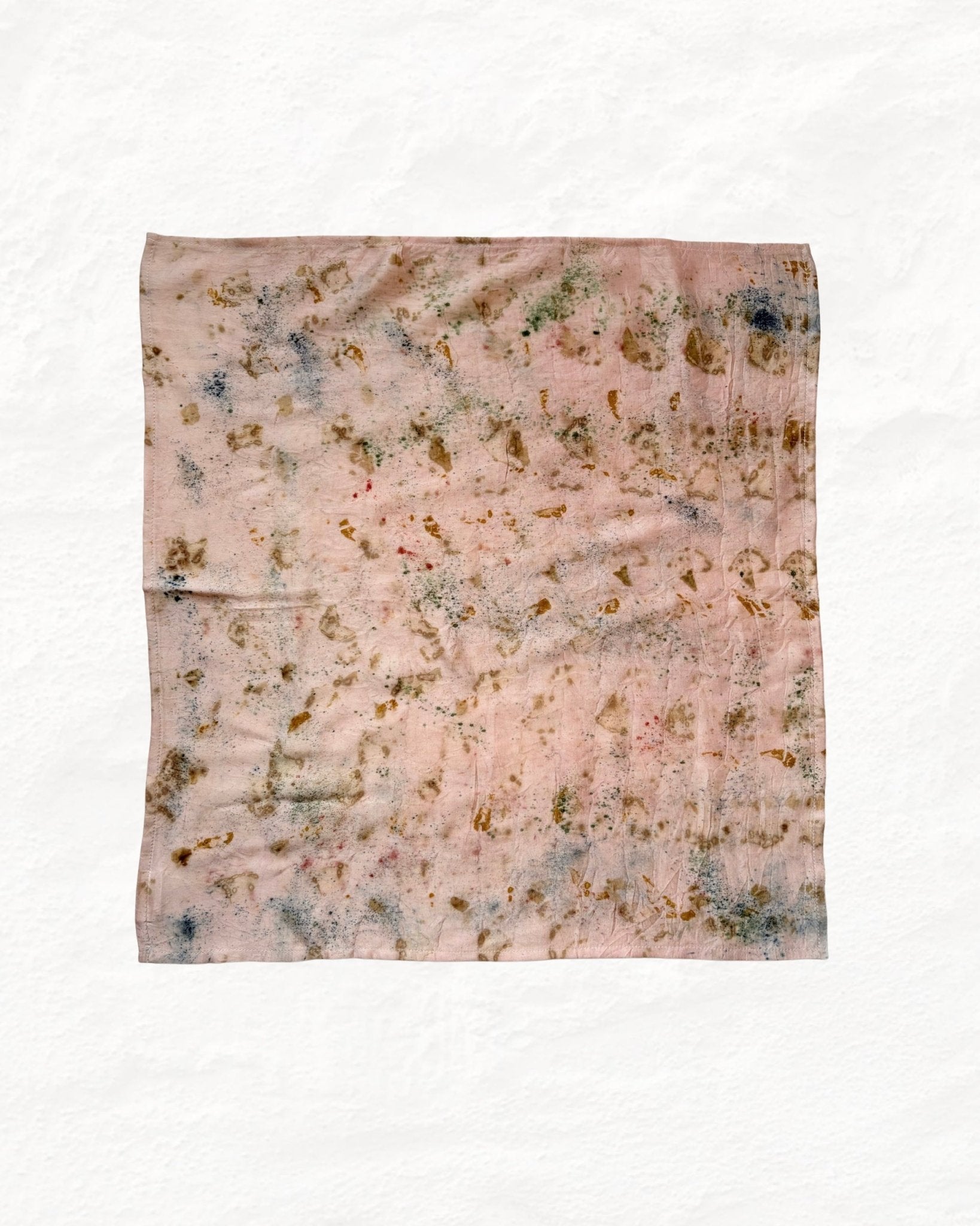 Eco - Printed Blush Confetti Bandana | Sustainable Fashion Accessory – Womens Scarf on Brown Living™. SKU: TCC-SW25-08. Img 1.