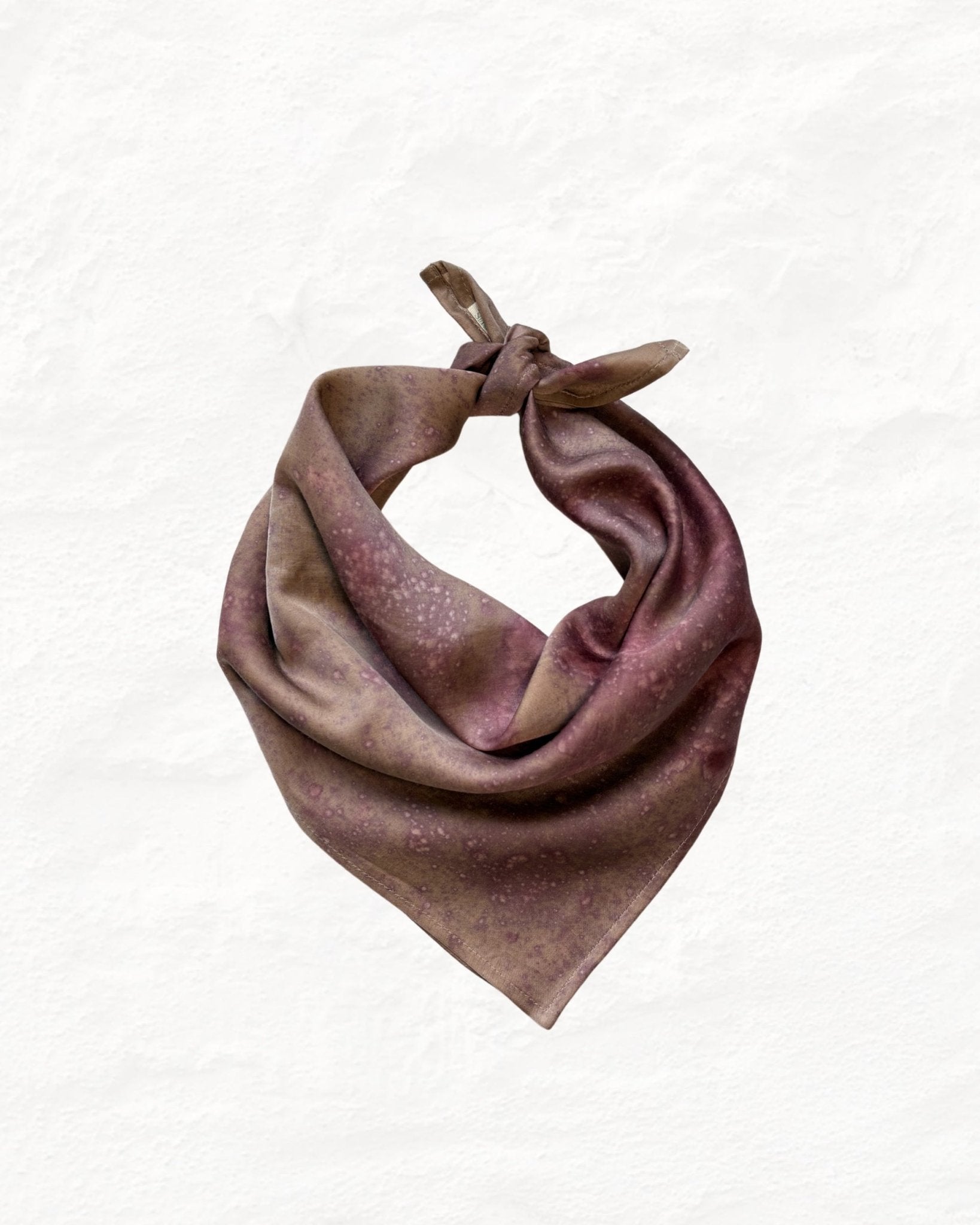 Eco - Printed Lavender Rain Bandana | Sustainable Cotton Accessory – Womens Scarf on Brown Living™. SKU: TCC-SW25-05. Img 3.
