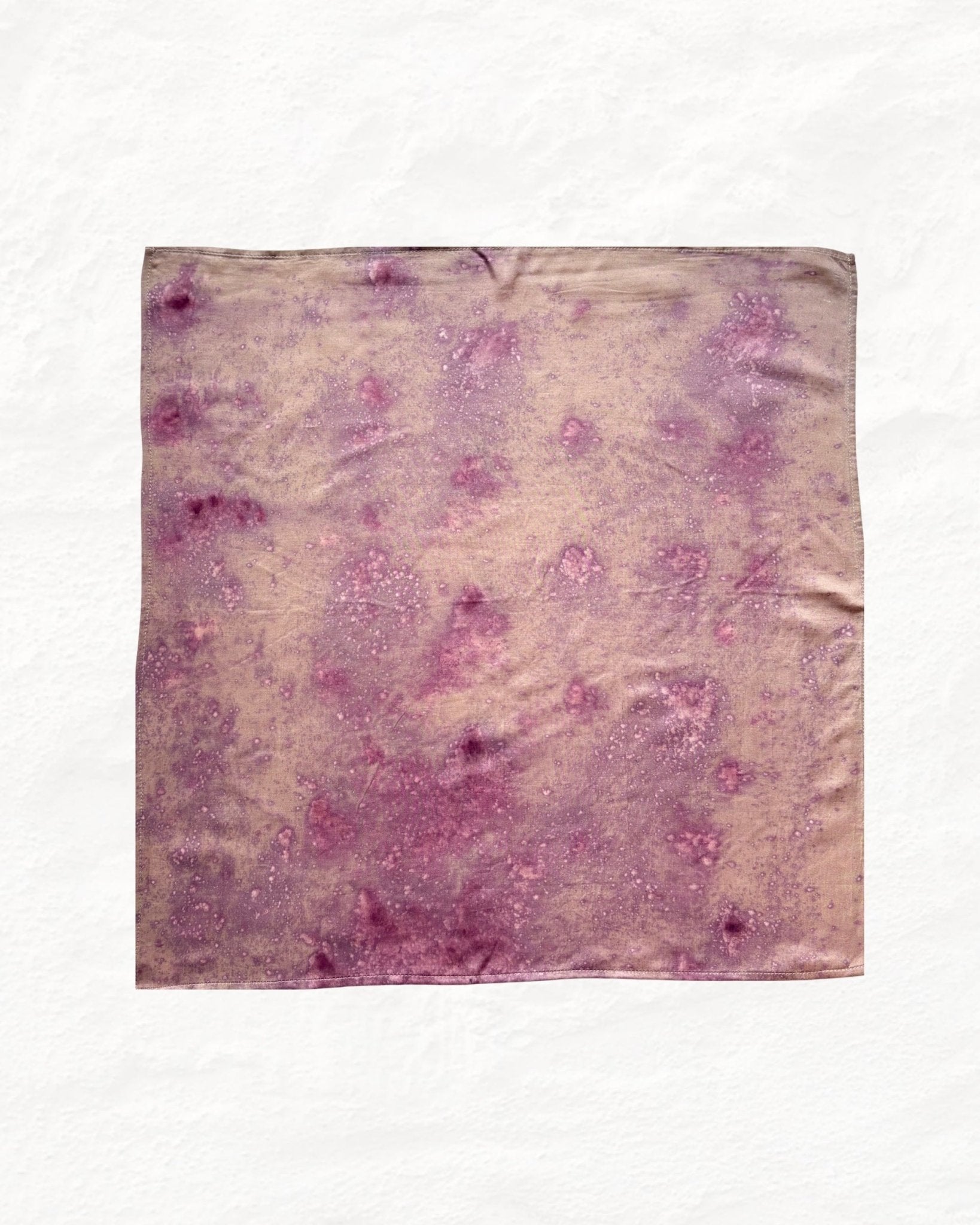 Eco - Printed Lavender Rain Bandana | Sustainable Cotton Accessory – Womens Scarf on Brown Living™. SKU: TCC-SW25-05. Img 1.