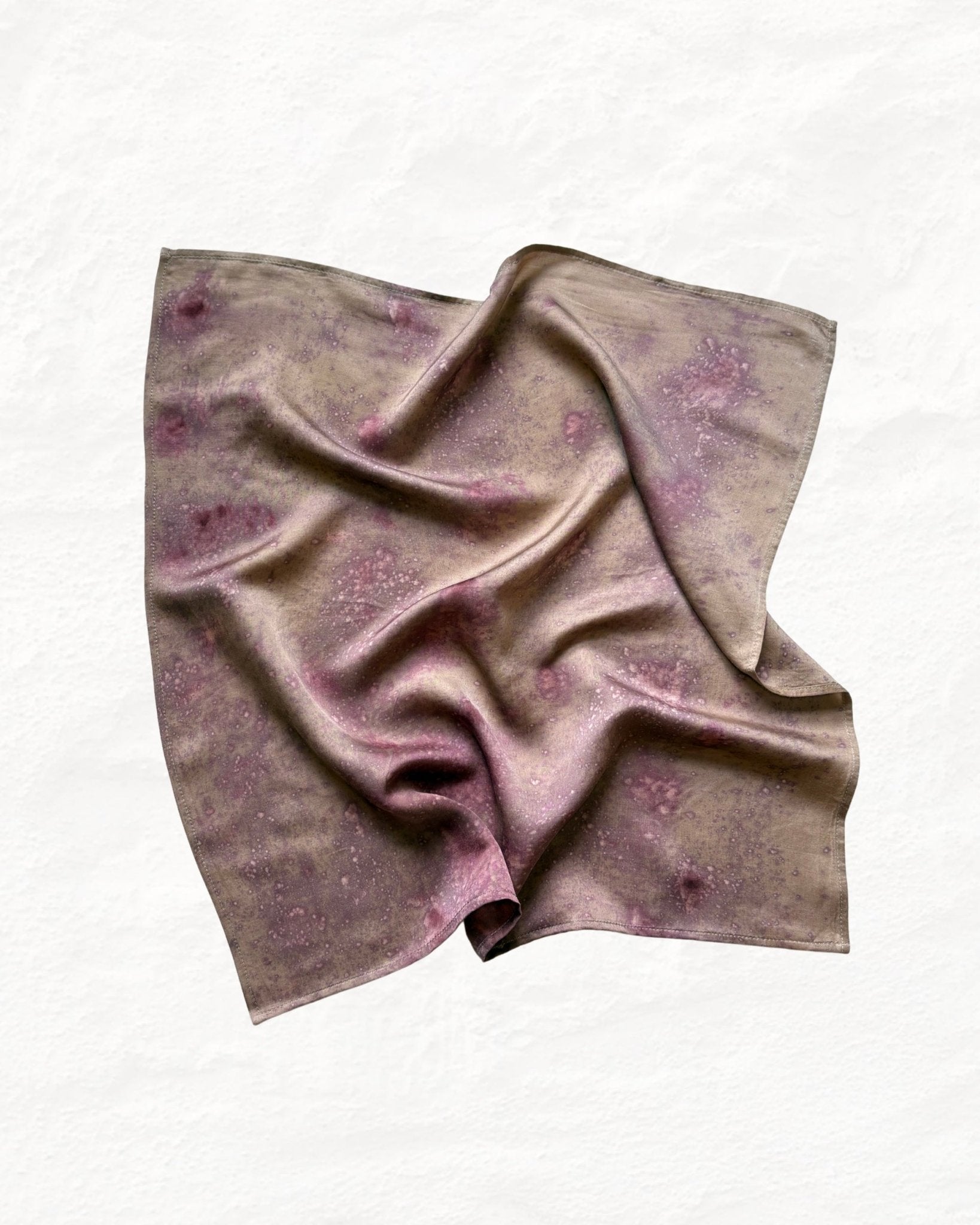Eco - Printed Lavender Rain Bandana | Sustainable Cotton Accessory – Womens Scarf on Brown Living™. SKU: TCC-SW25-05. Img 2.