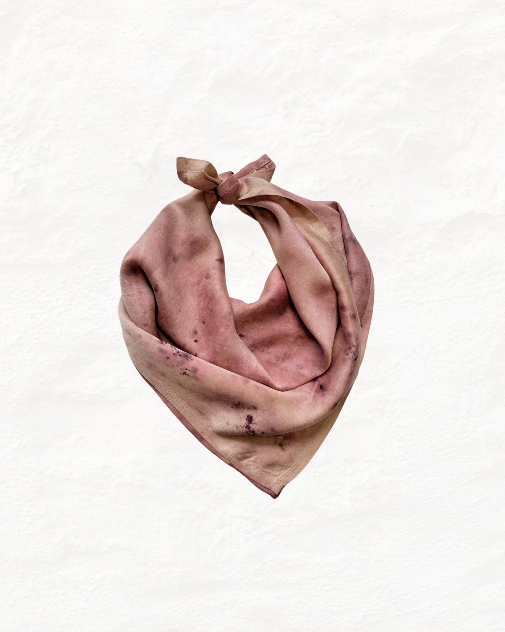 Eco - Printed Lilac Whispers Bandana | Handmade Eco - Friendly Style – Womens Scarf on Brown Living™. SKU: TCC-SW25-06. Img 5.