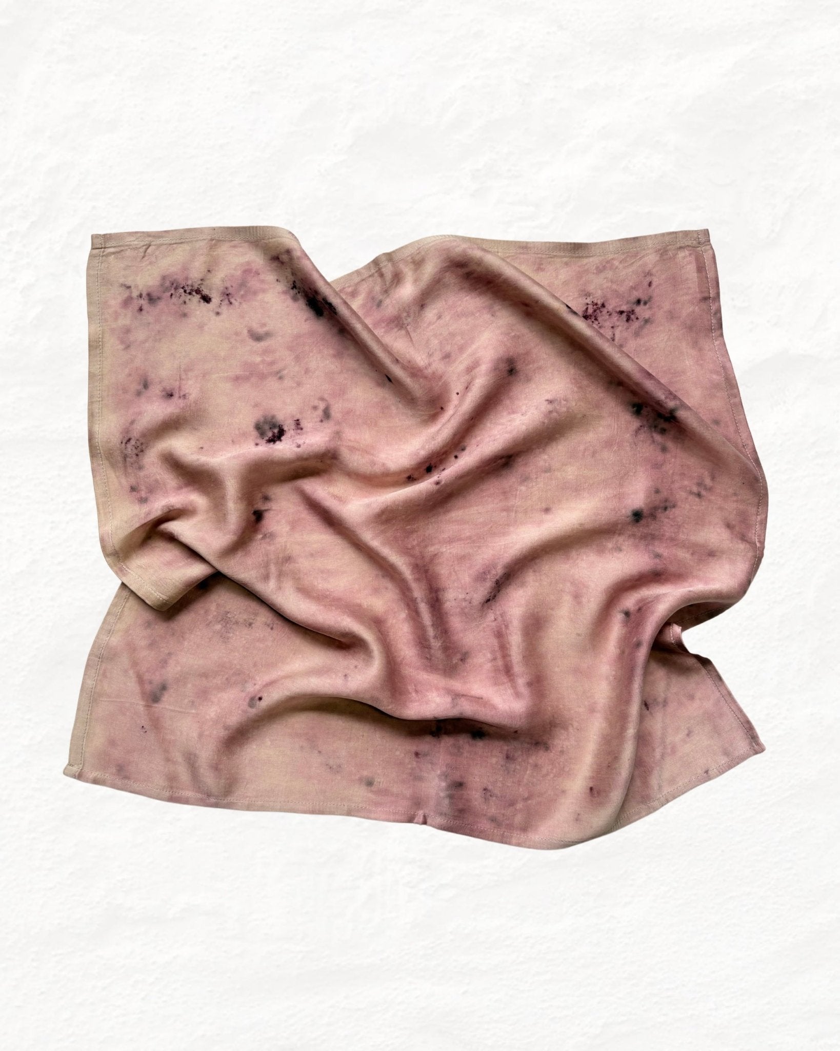 Eco - Printed Lilac Whispers Bandana | Handmade Eco - Friendly Style – Womens Scarf on Brown Living™. SKU: TCC-SW25-06. Img 2.