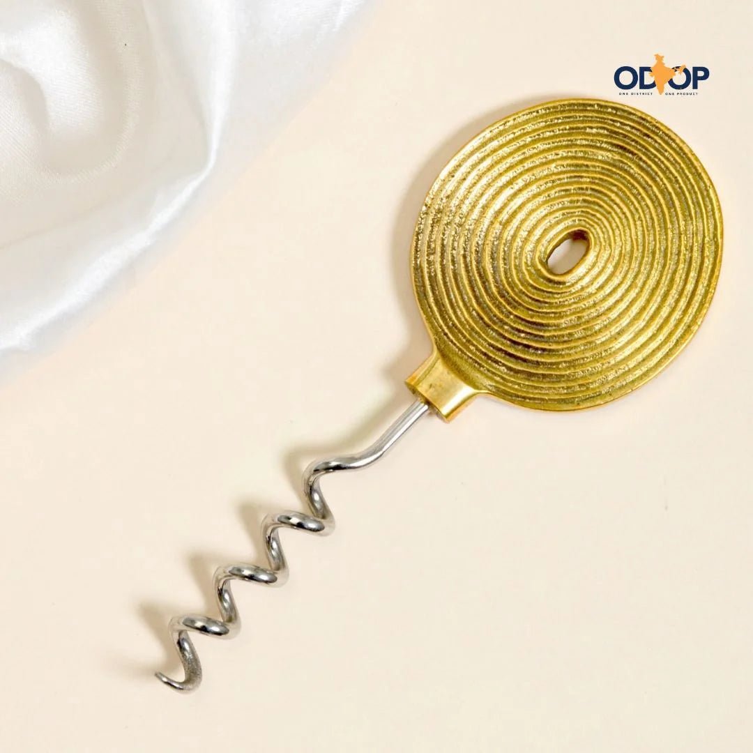 Ekaantrik Brass Wine Cork and Opener Set – Kitchen Tools on Brown Living™. SKU: PRA23HD015 - 16_BL. Img 10.