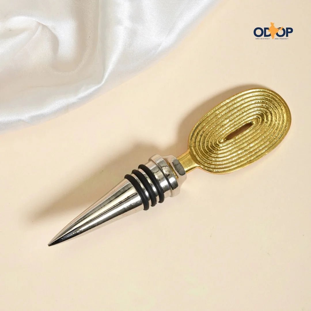 Ekaantrik Brass Wine Cork and Opener Set – Kitchen Tools on Brown Living™. SKU: PRA23HD015 - 16_BL. Img 9.