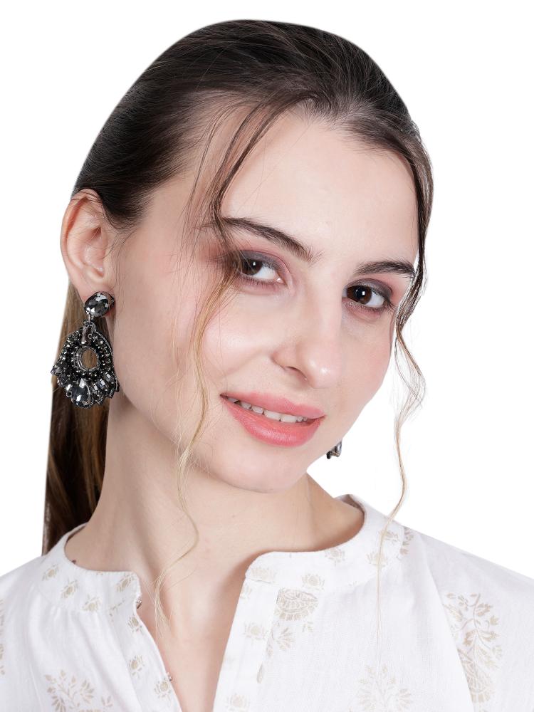 Elegant Gold - Tone Earrings with Crystals and Gems – Womens Earrings by Bamboology available on Brown Living™. Angel - Earring . SKU: ANGE - EARRING. Img 40.