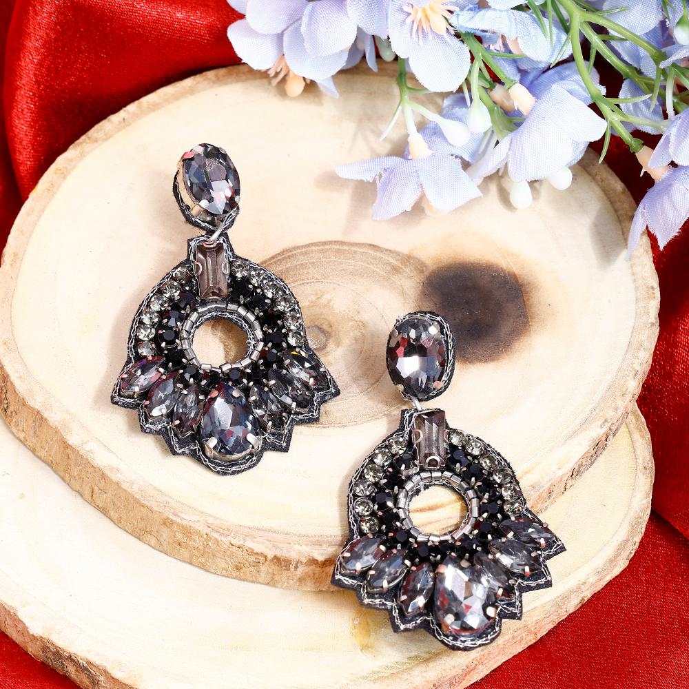 Elegant Gold - Tone Earrings with Crystals and Gems – Womens Earrings by Bamboology available on Brown Living™. Angel - Earring . SKU: ANGE - EARRING. Img 39.