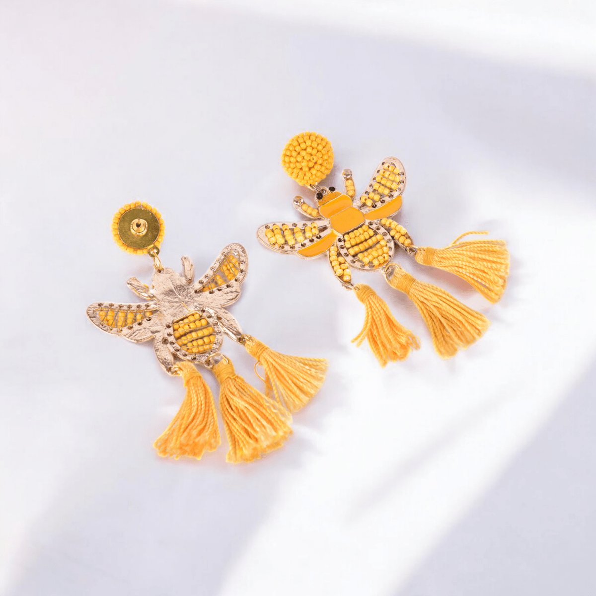 Elegant Gold - Tone Earrings with Crystals and Gems – Womens Earrings by Bamboology available on Brown Living™. Gold - Stone - Earring . SKU: GOL - STONE - EARRING. Img 7.