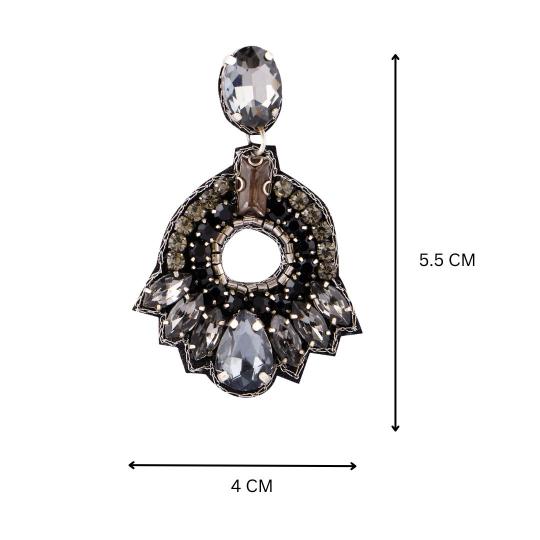 Elegant Gold - Tone Earrings with Crystals and Gems – Womens Earrings by Bamboology available on Brown Living™. Midnight - Earring . SKU: MIDNIGH - EARRING. Img 42.