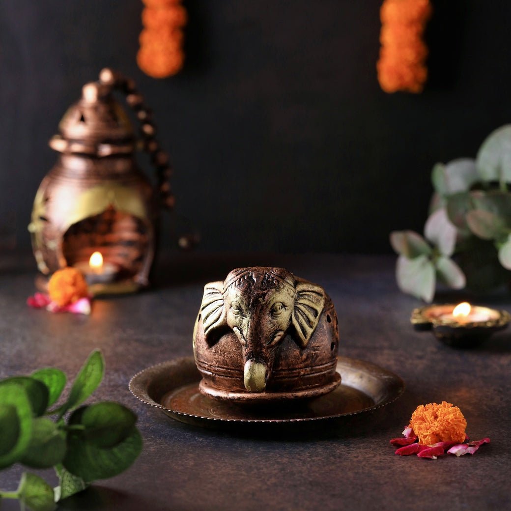 Elephant Shade Lamp - Diwali Decoration & Festival Lighting – Home Decor on Brown Living™. SKU: D53. Img 5.