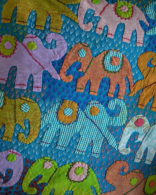 Elephant Tales Cotton Cushion Cover | Printed Decorative Pillow Cover – Covers & Inserts on Brown Living™. SKU: ANTETCCBEHHG. Img 4.