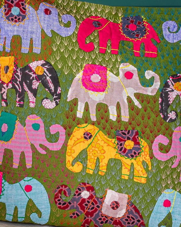 Elephant Tales Cotton Cushion Cover | Printed Decorative Pillow Cover – Covers & Inserts on Brown Living™. SKU: ANTETCCGEHHG. Img 8.