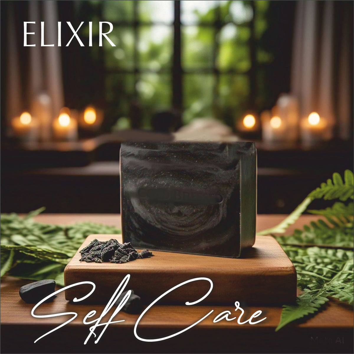Elixir Cold Pressed Charcoal Soap – Body Soap on Brown Living™. SKU: PERE25-1. Img 2.