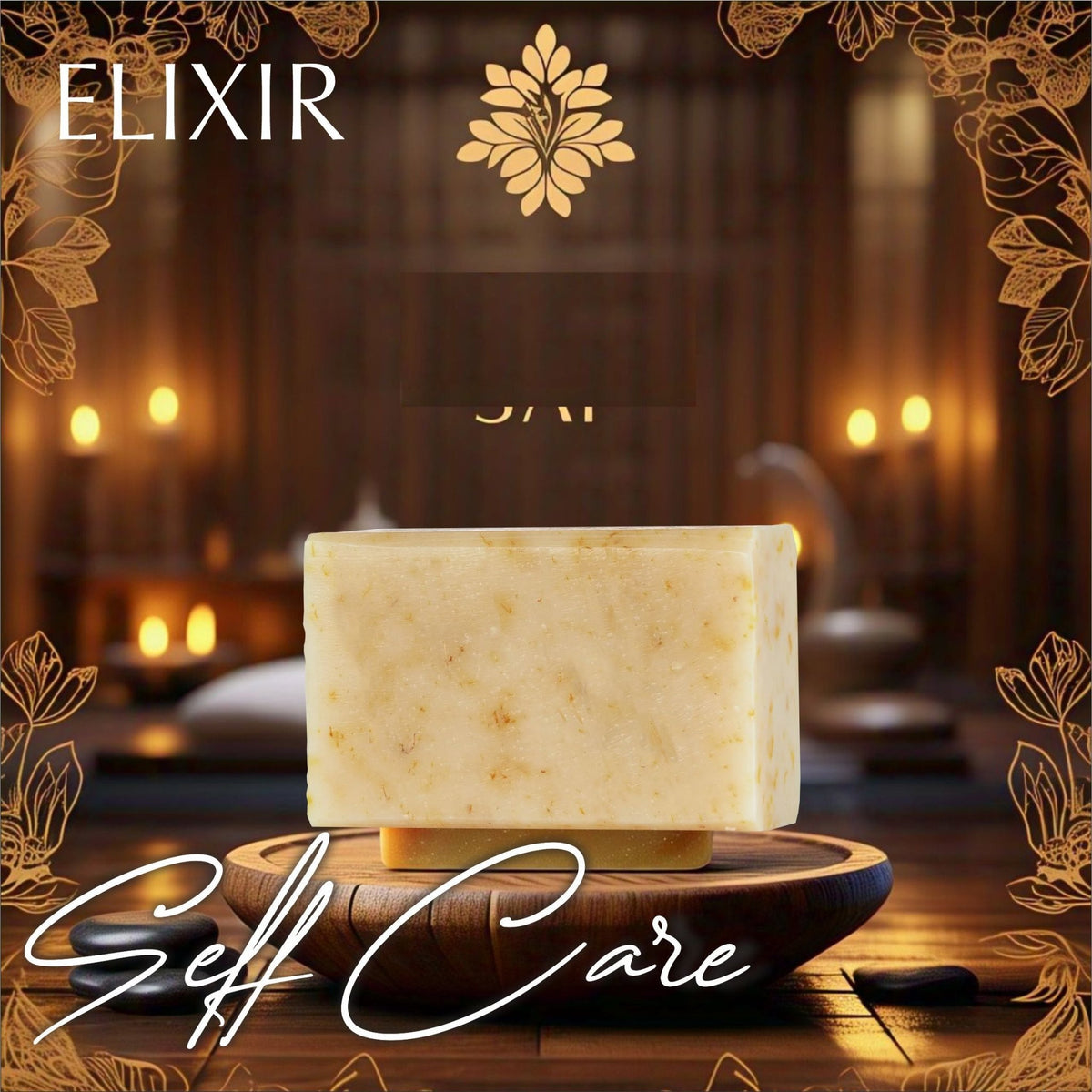 Elixir Saffron Elegance Bar Soap – Body Soap on Brown Living™. SKU: PERE22-1. Img 2.