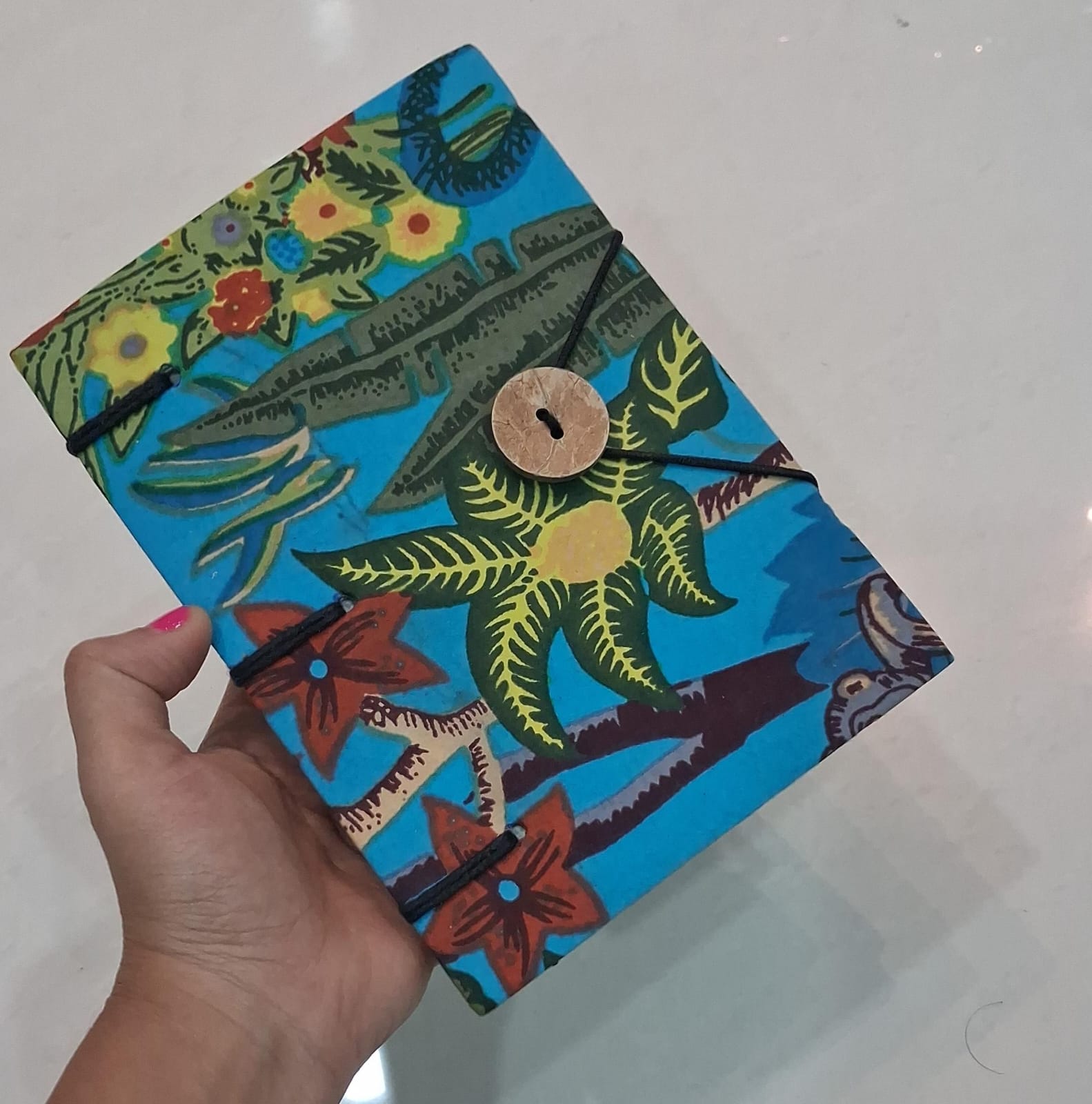 Ella Fabric Handmade Diary – Notebooks & Notepads on Brown Living™. SKU: kj21. Img 3.