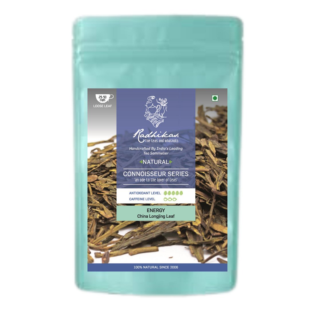 Energy China Longjing Leaf - A Pan - Roasted Green Tea for Energy and Health | Verified Sustainable by Brown Living™
