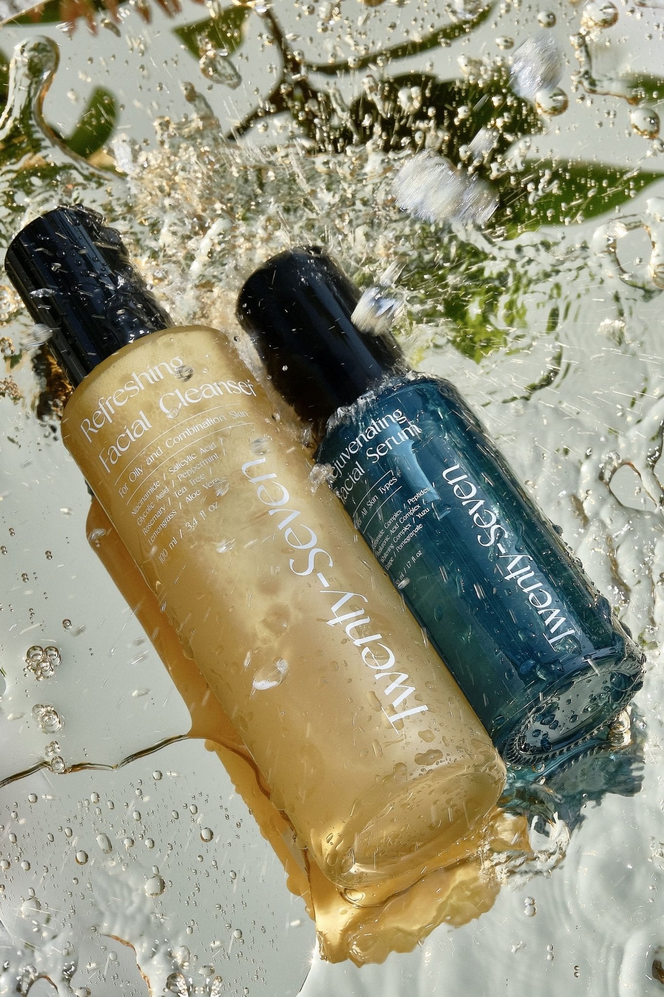 Essential Skincare Bundle Infused Cleanser & Serum For Daily Glow – Skin Care on Brown Living™. SKU: TS24004. Img 1.