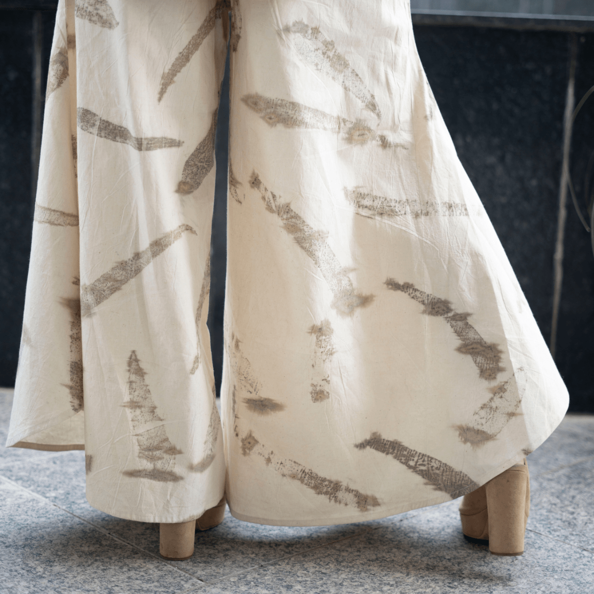 Eucalyptus Pintuck Eco - Printed Co - Ord Set for Women – Womens Co - Ord Sets on Brown Living™. SKU: AAYU-00161. Img 3.