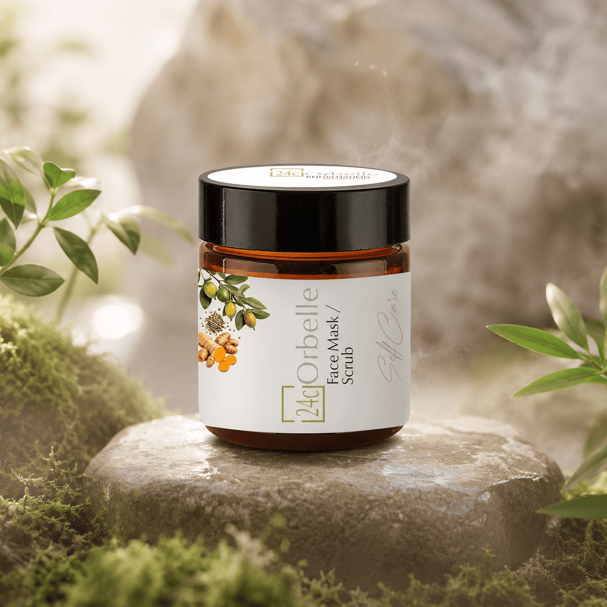 Face Mask Scrub - Pure, Organic Exfoliation – Face Pack on Brown Living™. SKU: SKIE12. Img 1.
