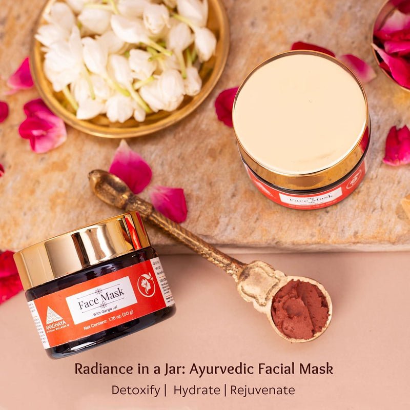 Face Masque with Sandalwood for Skin Brightening & Tan Removal – Face Mask on Brown Living™. SKU: 03. Img 2.
