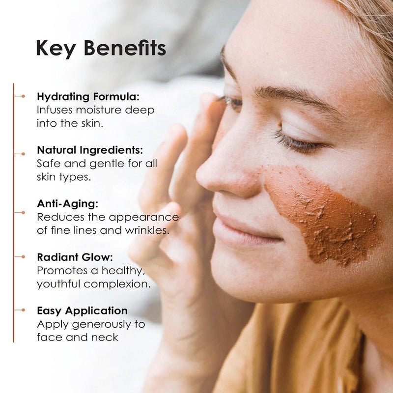 Face Masque with Sandalwood for Skin Brightening & Tan Removal – Face Mask on Brown Living™. SKU: 03. Img 7.