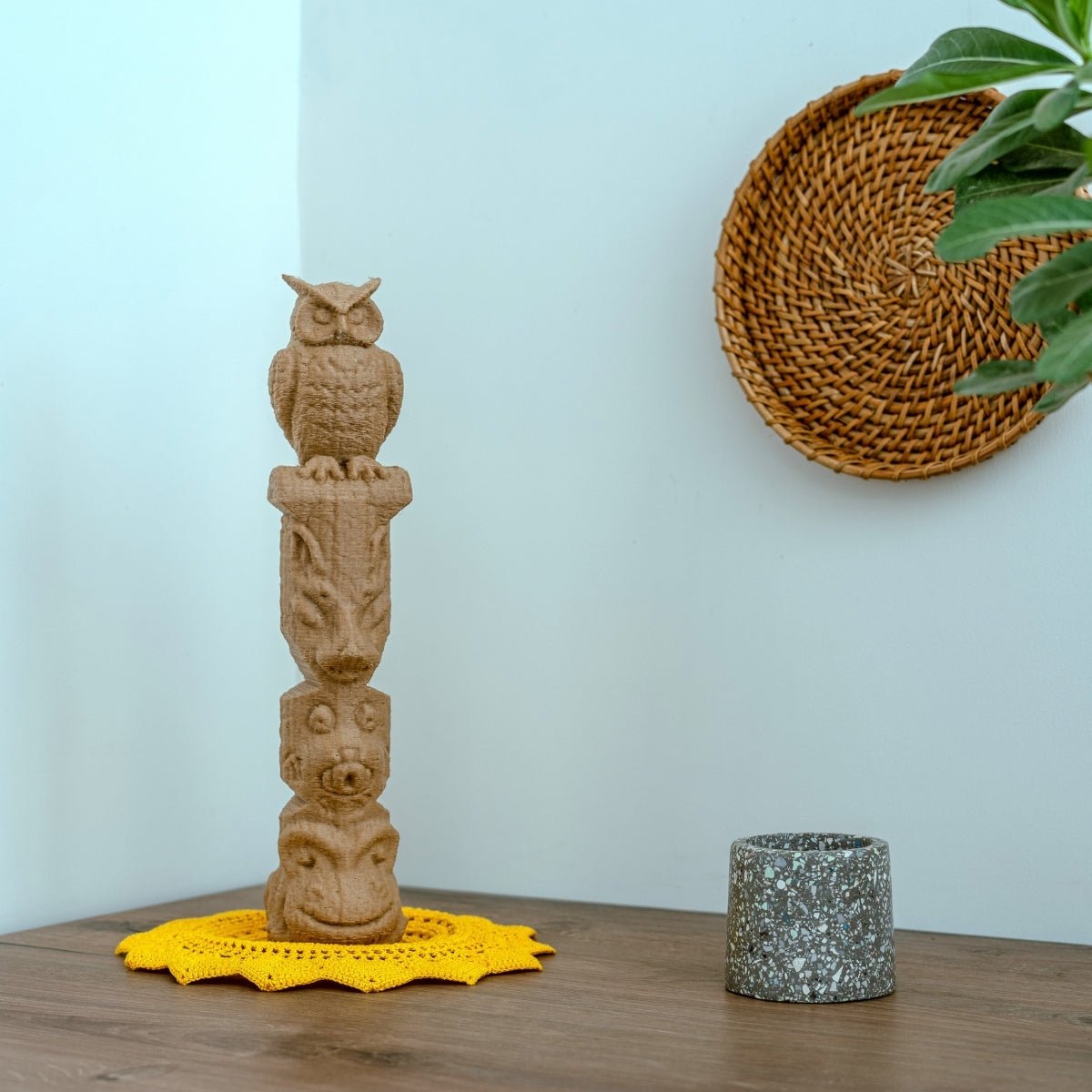 Fauna Odyssey – Plant - Based Light Wood Sculpture – Home Decor on Brown Living™. SKU: FAODEDPLLWA110. Img 1.