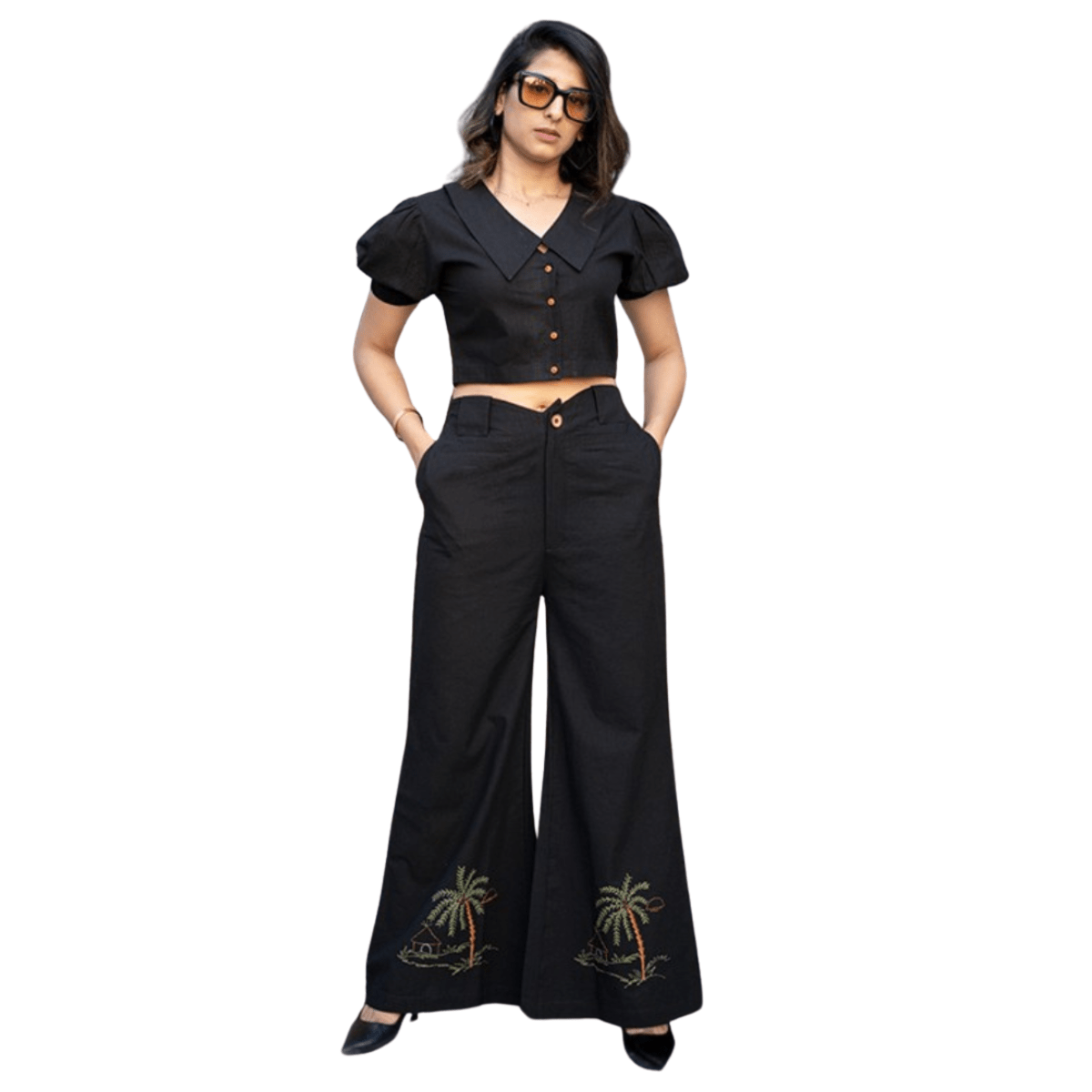 First Canvas Co - ord Set | Minimal & Stylish Women’s Outfit – Womens Co - Ord Sets on Brown Living™. SKU: AAYU-0034. Img 8.