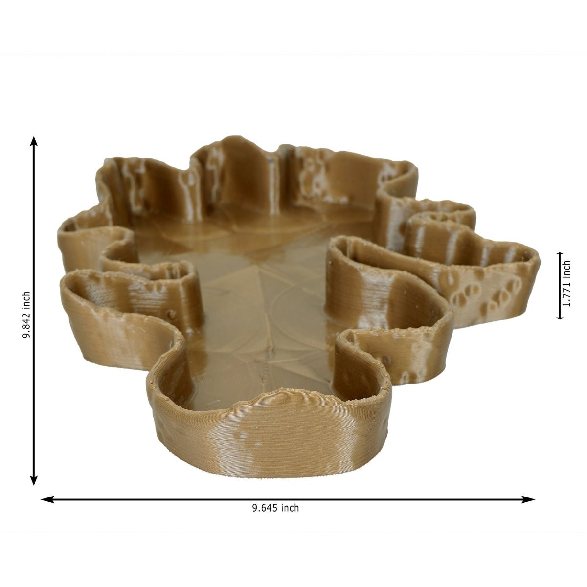 Flat Canyon Plant - Based Exotic Bronze Tray – Home Decor on Brown Living™. SKU: FLCAEDPLEBA030. Img 4.