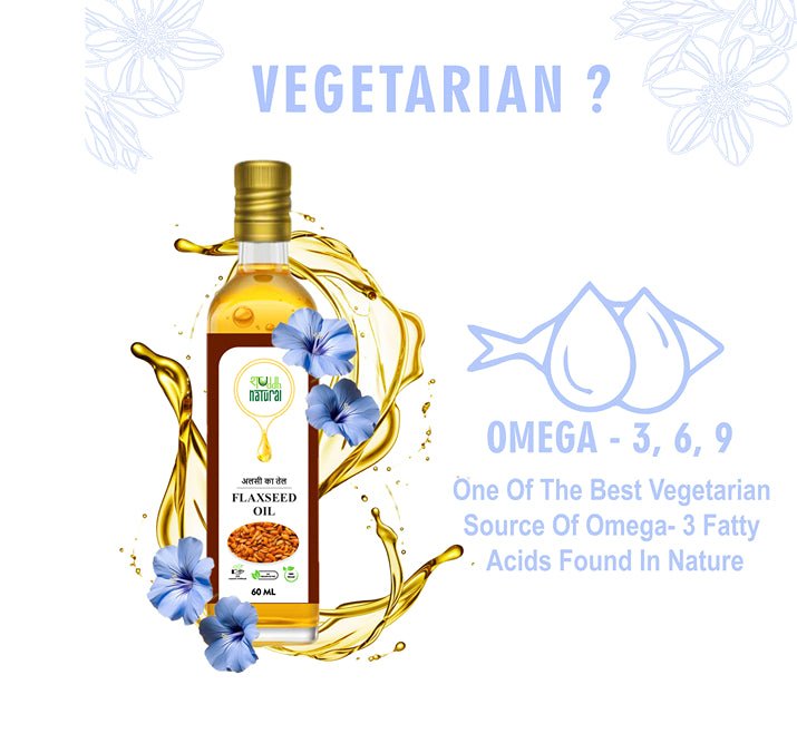 Flax Seed Oil | Wood Pressed | Pure & Natural | 60 ml | Alsi Tel | Verified Sustainable by Brown Living™