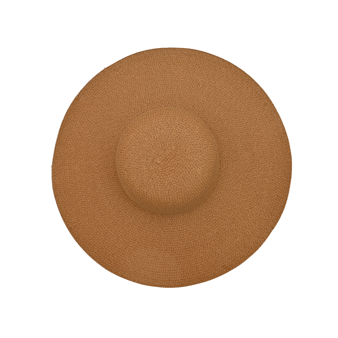 Floppy Hat (Plain) | Cotton & Natural Straw | Wide Brim Summer Hat – Womens Hat on Brown Living™. SKU: MBNL003014. Img 21.