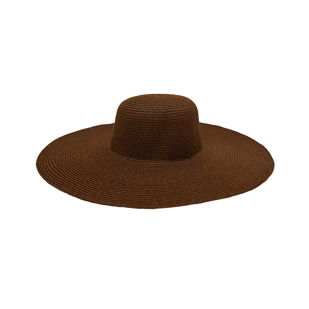 Floppy Hat (Plain) | Cotton & Natural Straw | Wide Brim Summer Hat – Womens Hat on Brown Living™. SKU: MBNL003015. Img 6.