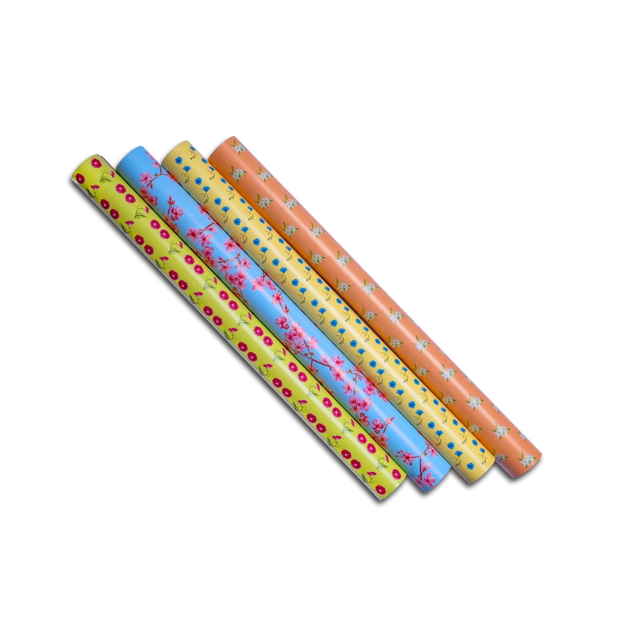 Floral Wrapping Paper Set of 8 | Premium Gift Wrapping Sheets – Wrapping Paper on Brown Living™. SKU: WP01. Img 6.
