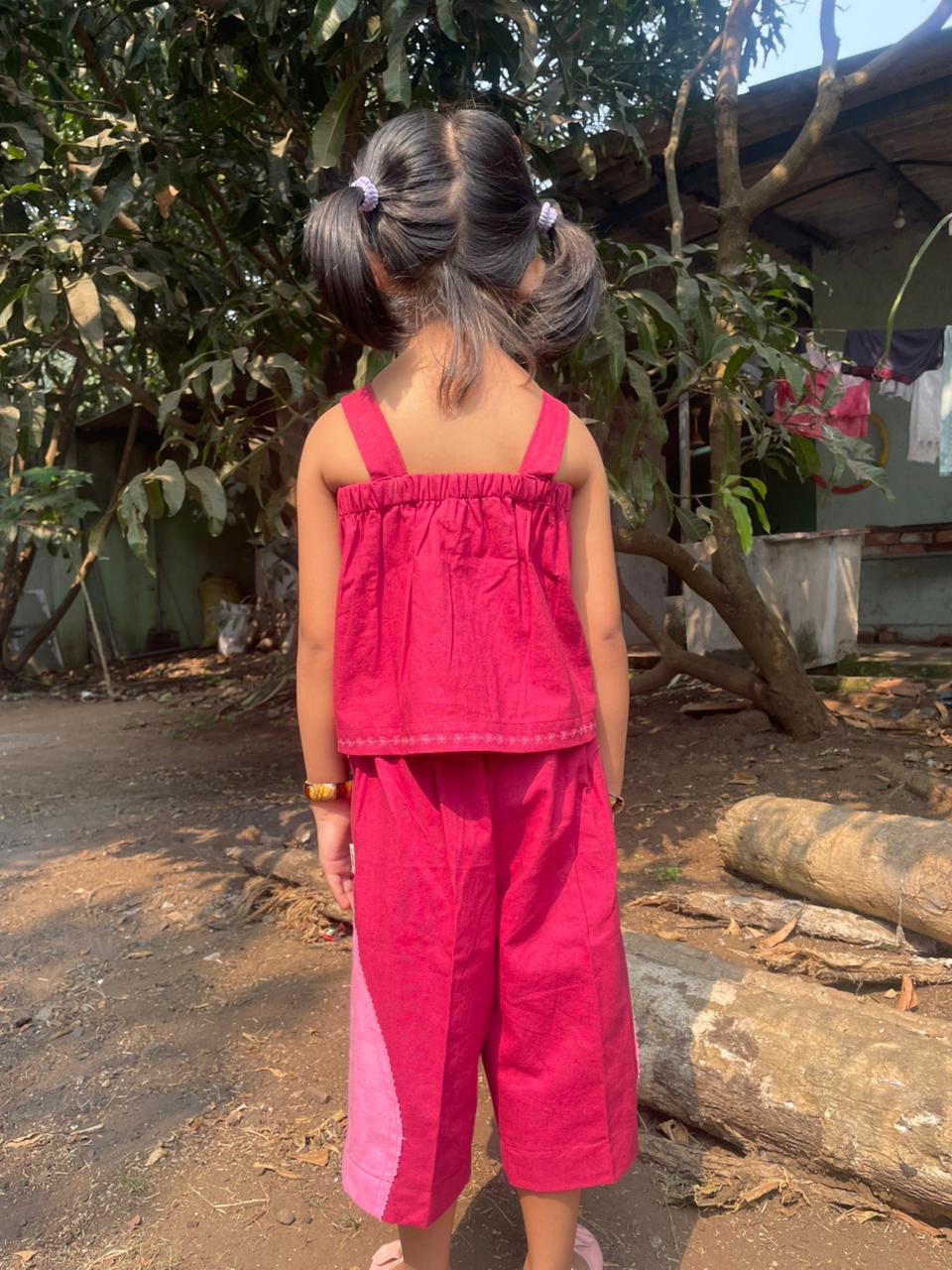 Flower Power Floral Co - ord Set For Women | Stylish Two - Piece Outfit – Kids Daywear Sets on Brown Living™. SKU: ST-21-0-6M. Img 2.