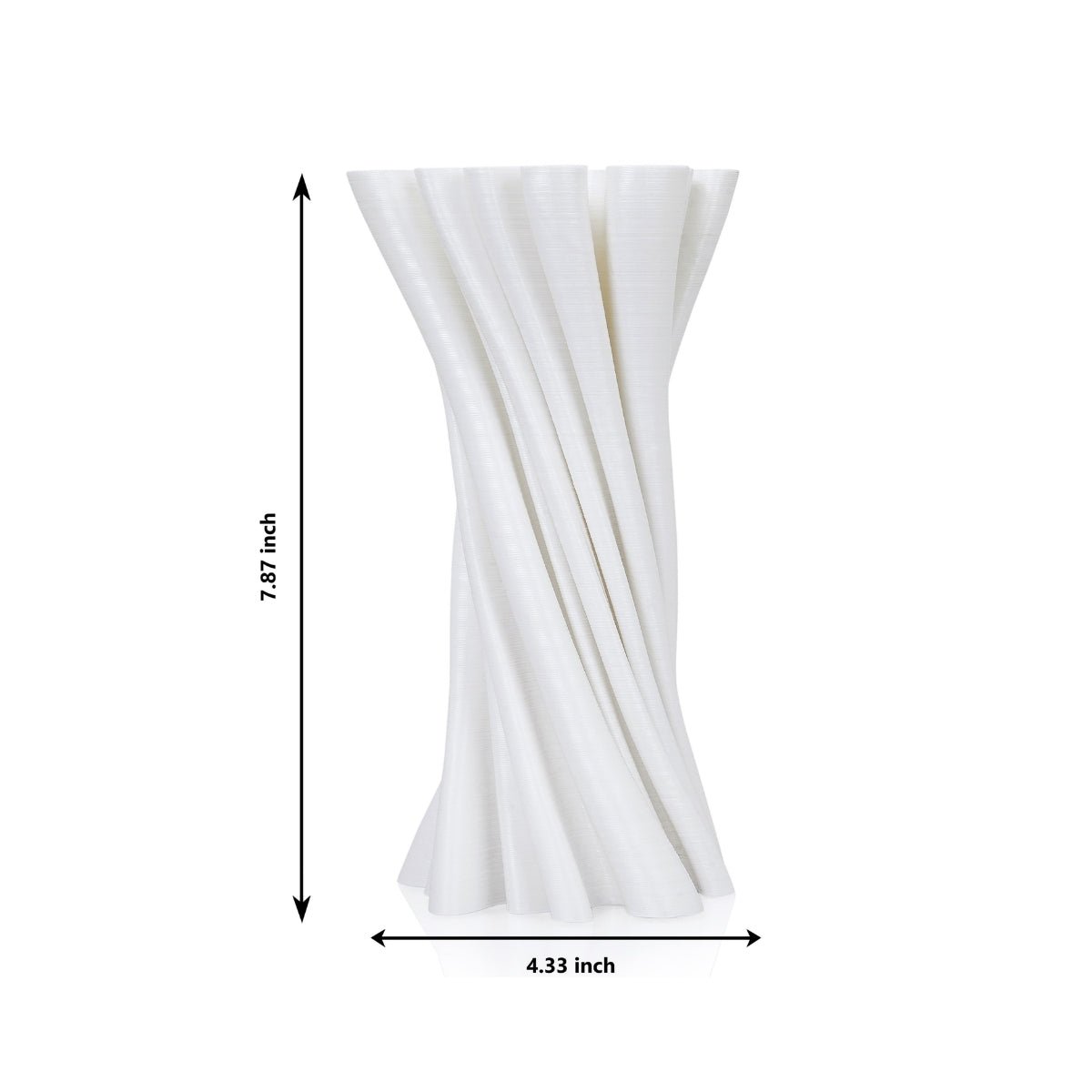 Folds Plant - Based Silk White Vase – Home Decor on Brown Living™. SKU: FOLDEDPLIWA012. Img 5.