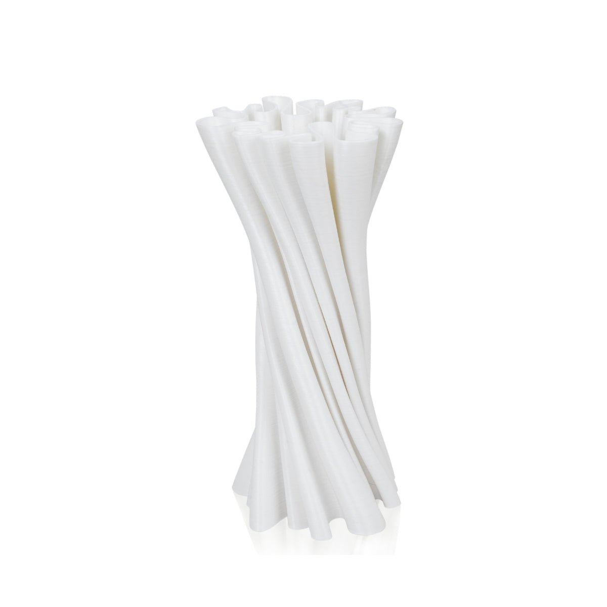 Folds Plant - Based Silk White Vase – Home Decor on Brown Living™. SKU: FOLDEDPLIWA012. Img 4.