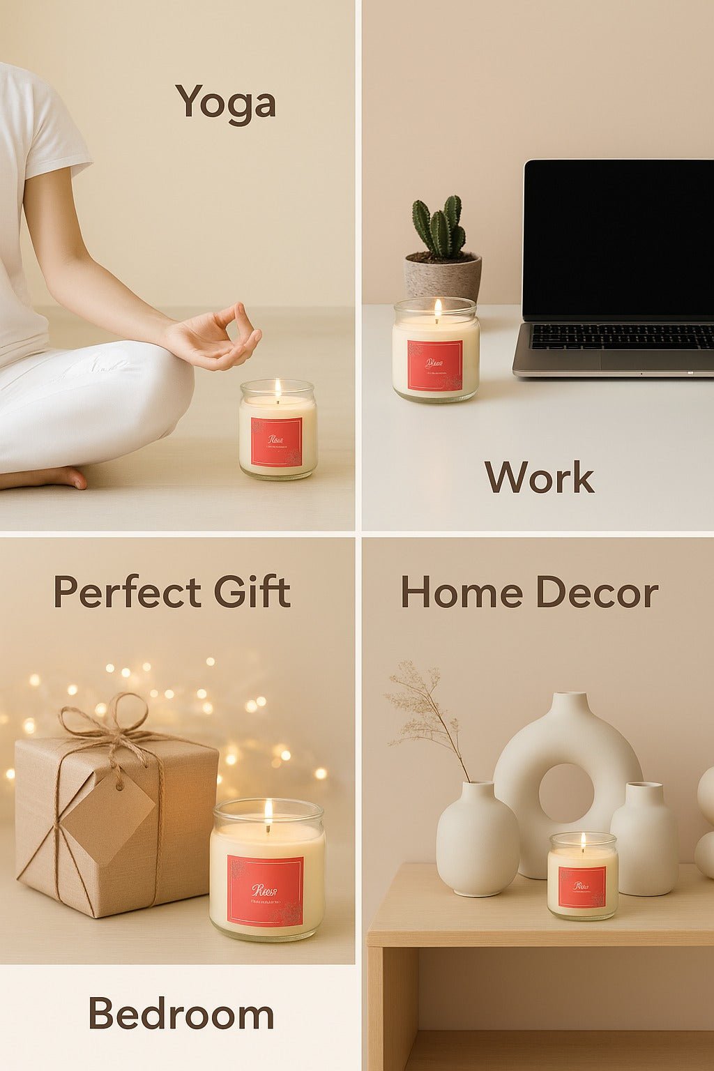 Frangrant Flower Candle Jars in Frangipani, Jasmine & Rose – Candles & Fragrances on Brown Living™. SKU: SN2560. Img 3.