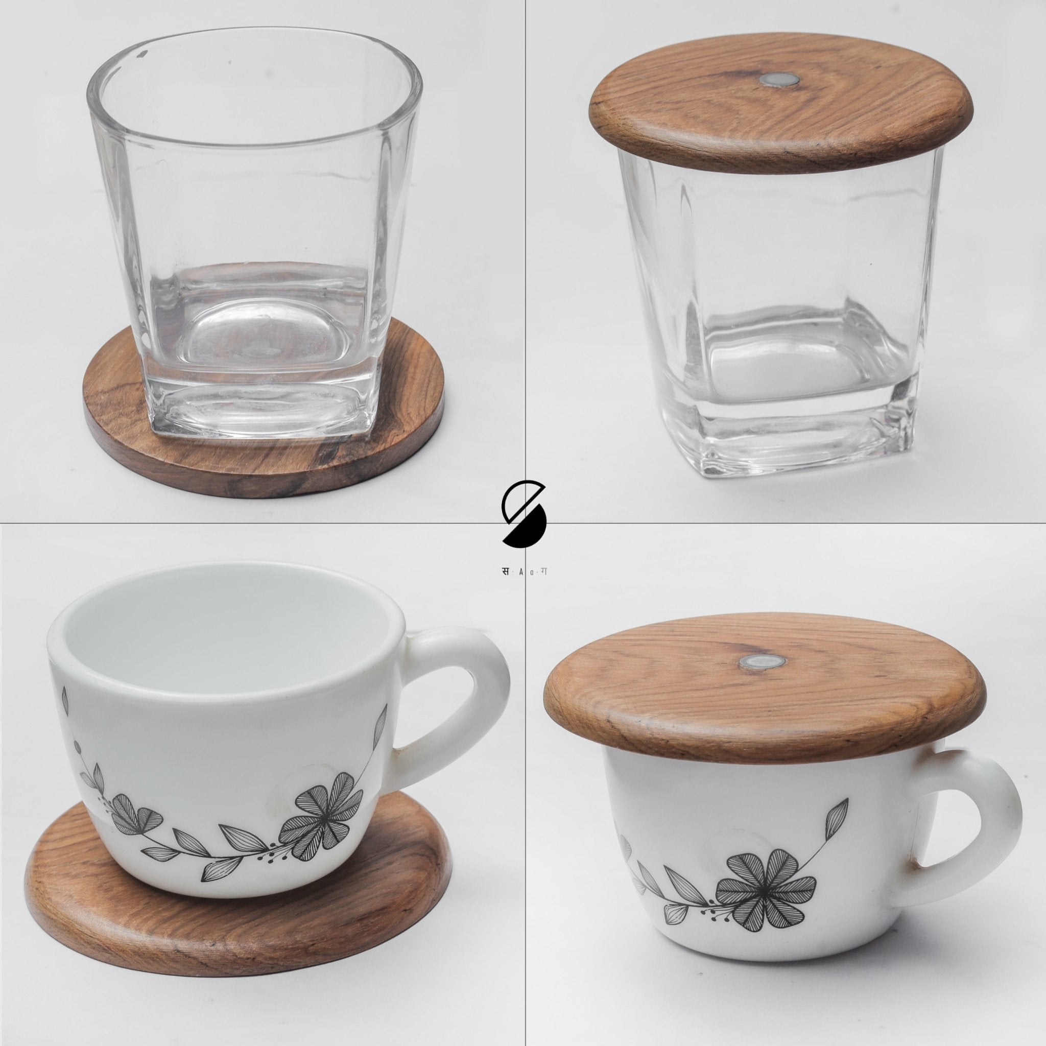 Frog Design Coasters | Eco - Friendly Table Coasters Set – Coasters on Brown Living™. SKU: FC. Img 2.