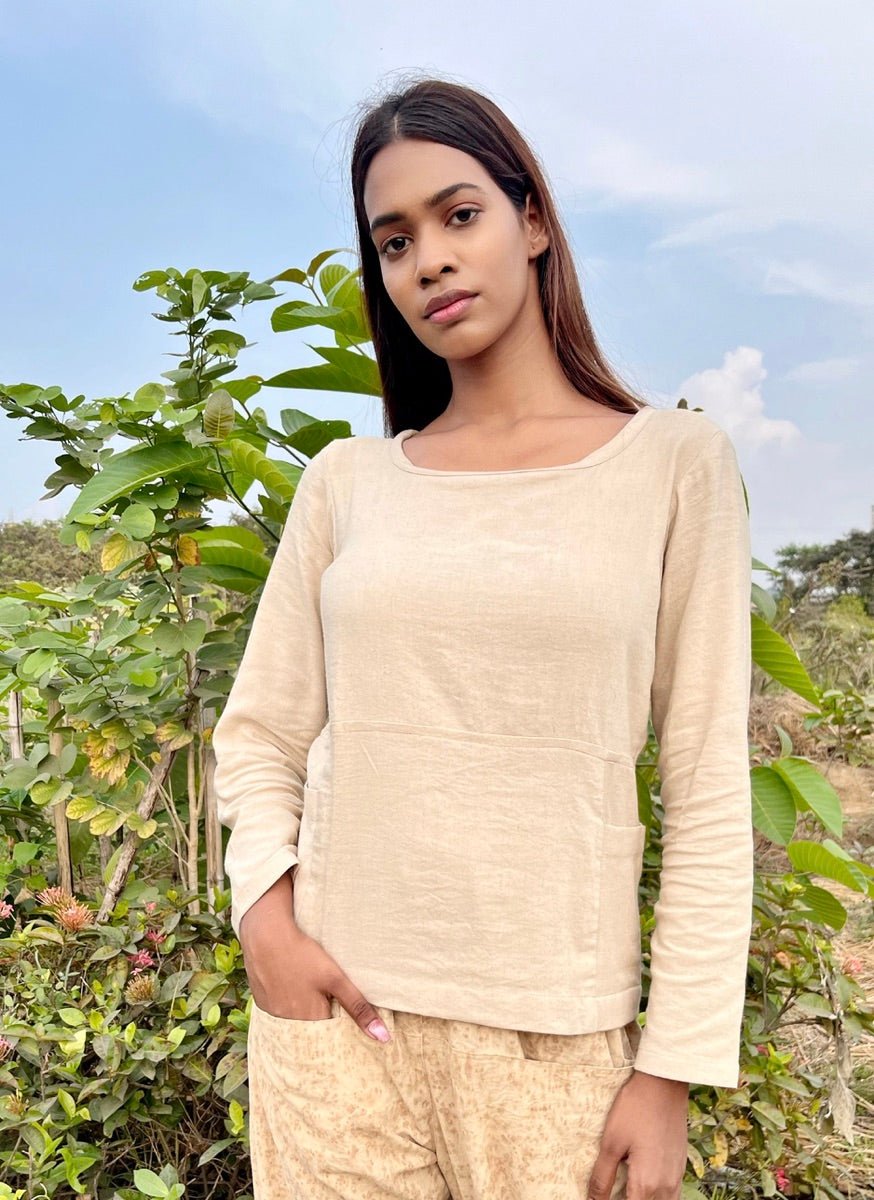 Full Seleves Top | Azo-Free Dyed | Cotton