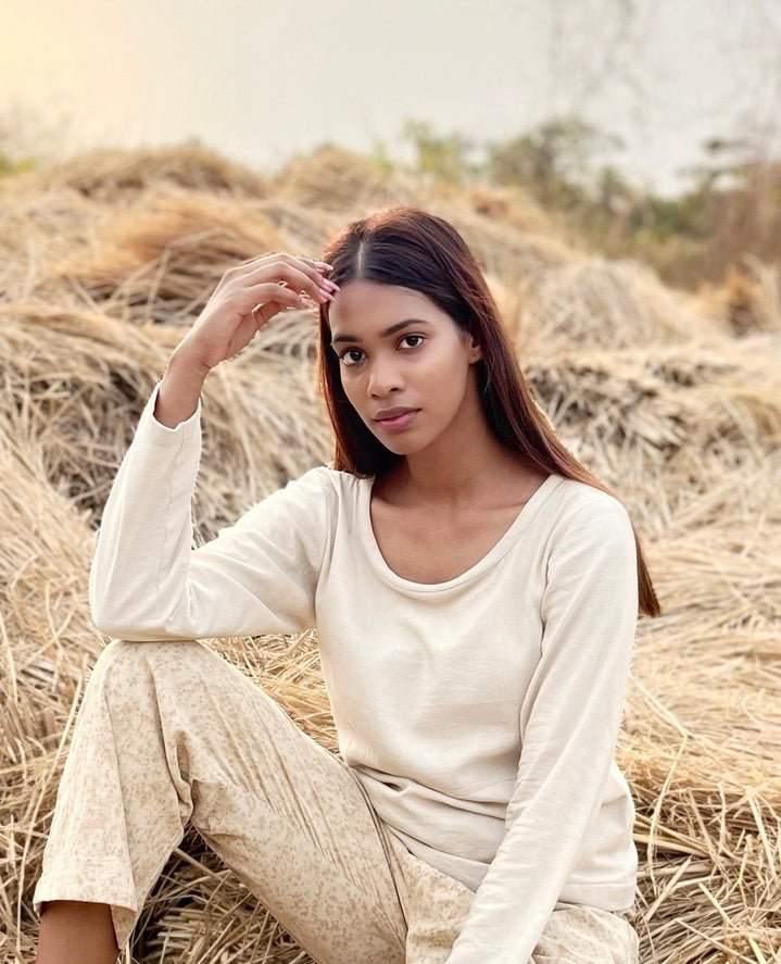 Full Seleves Top | Azo-Free Dyed | Cotton