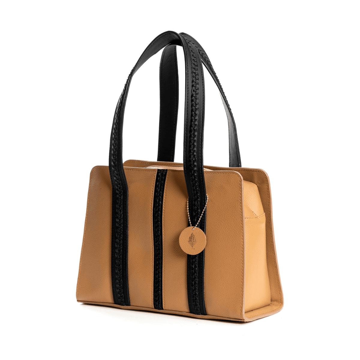 Gaia Vegan Leather Shoulder Bag (Black & Gold) – Shoulder Bags on Brown Living™. SKU: SGH-2003. Img 13.
