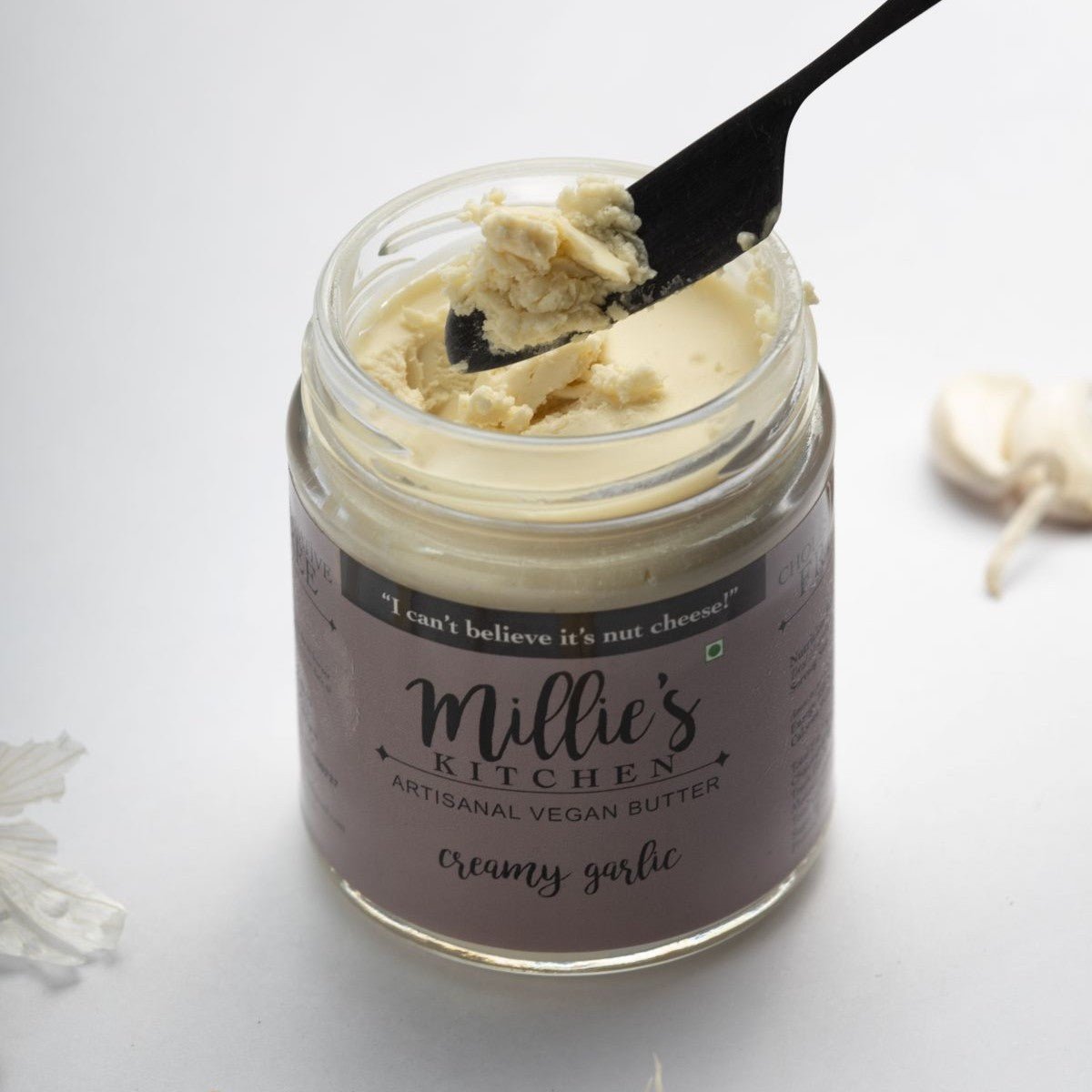 Garlic Butter – Rich, Creamy Spread with Fresh Garlic Aroma – Jams & Spreads on Brown Living™. SKU: BU01GB. Img 2.