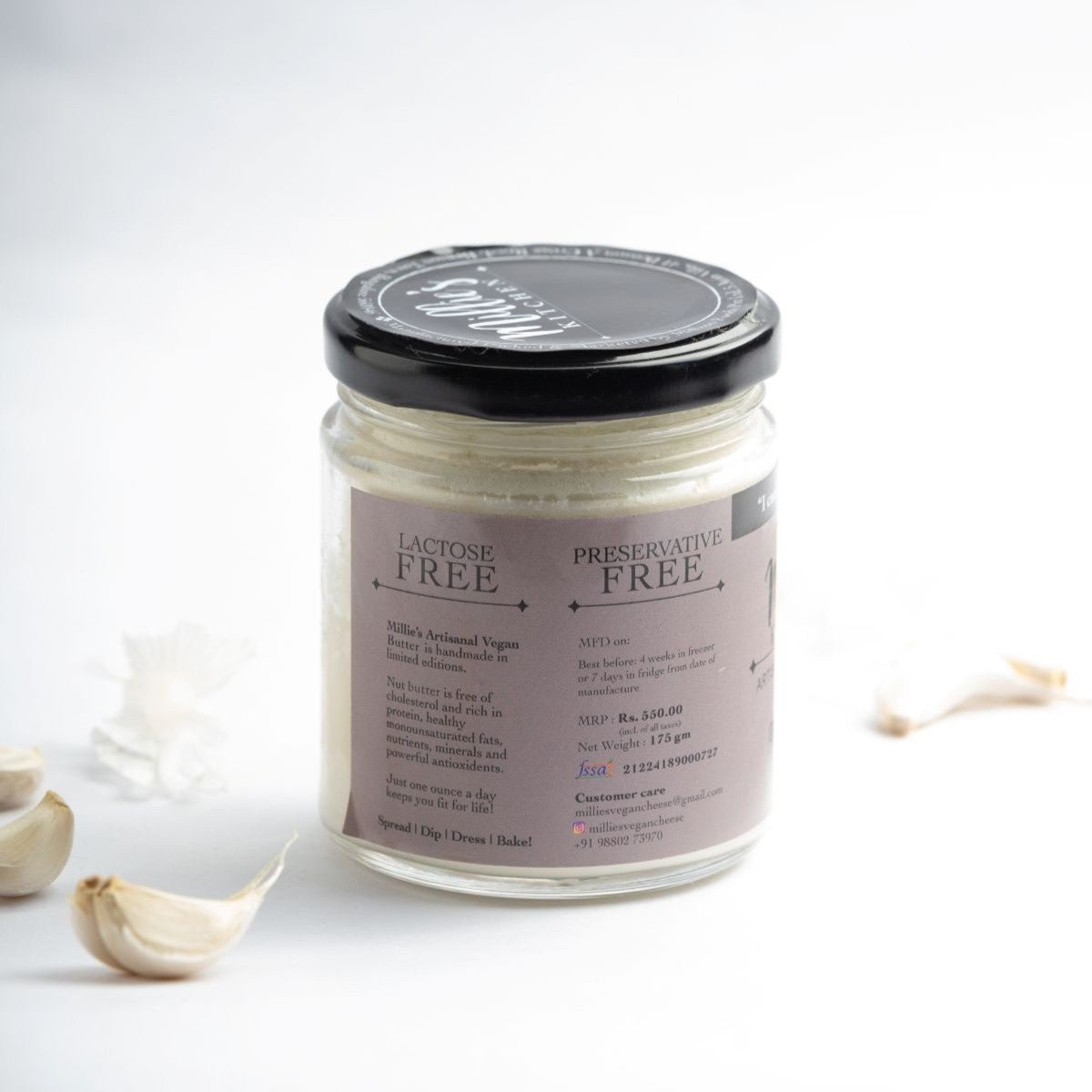 Garlic Butter – Rich, Creamy Spread with Fresh Garlic Aroma – Jams & Spreads on Brown Living™. SKU: BU01GB. Img 3.