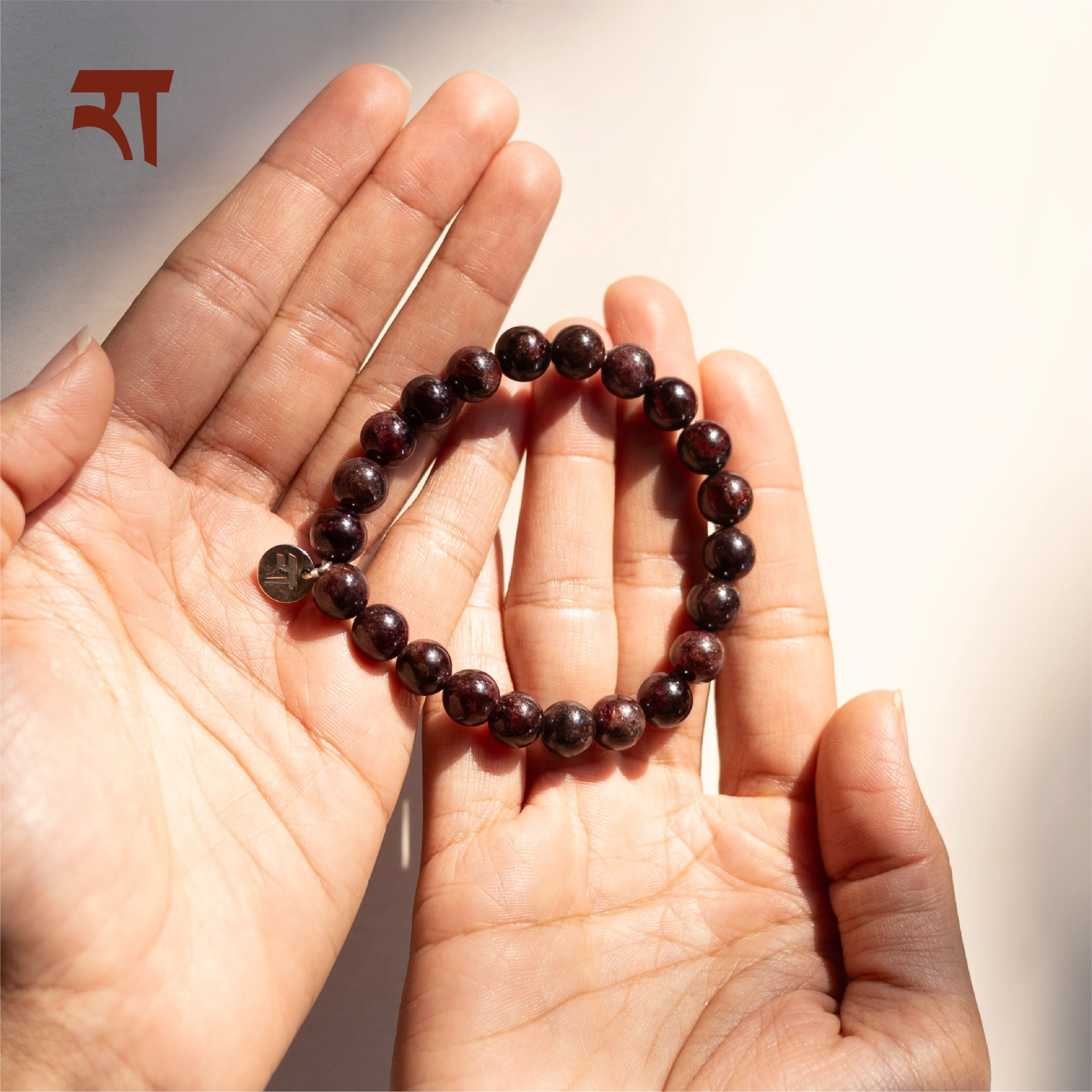 Garnet Bracelet | Handmade Healing Crystal Jewelry – Womens Bracelets on Brown Living™. SKU: RA-GNT. Img 4.