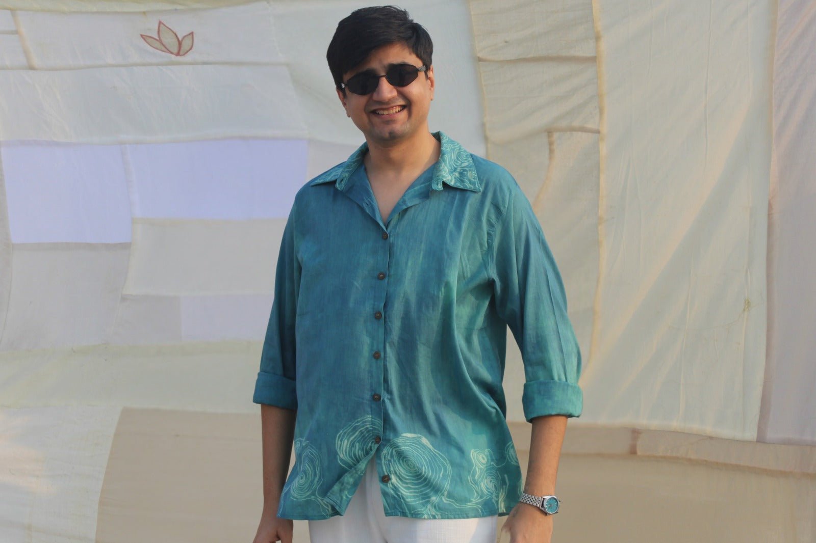 Gehraiyan Inspired Shirt for Men – Modern Minimal Casual Wear – Men Shirt on Brown Living™. SKU: SH30. Img 1.